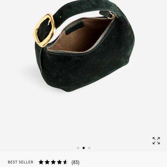 Madewell Suede Micro Buckle Hobo Bag -Luxury Forest color (NWT) - Picture 3 of 11